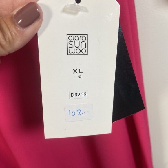 NWT‎ Clara Sun Woo Pink Dress New With Tags Size X-Large Stretch $102 Retail USA - Picture 7 of 11